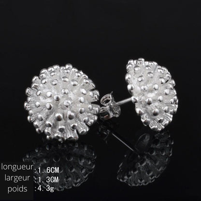 Boucles D'oreilles EN ARGENT Sterling 925 Forme Géométrique Fine Bijoux Mode Bijoux pour Femmes