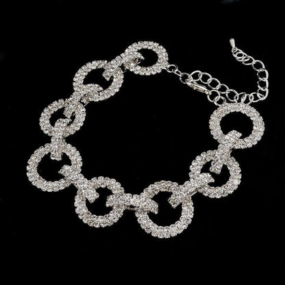 Bracelets Luxury Crystal couleur argent orné de swarowski
