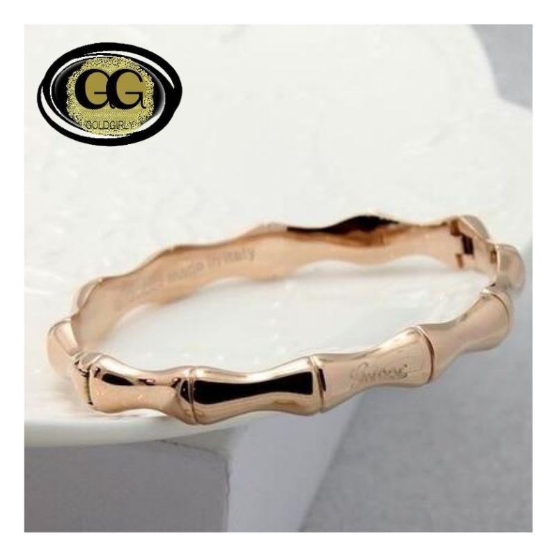 Bracelets effet bambou en acier inoxydable or-silver ou or rose de haute qualité pour femmes