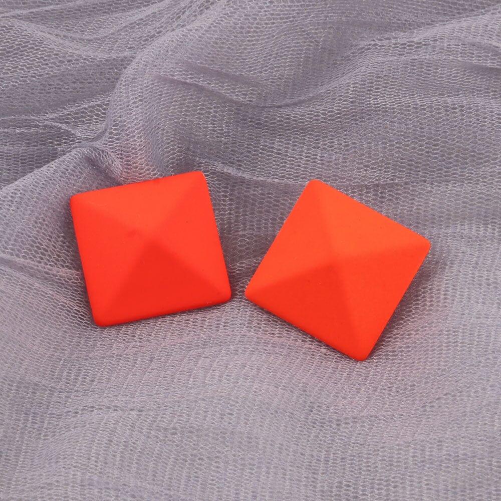 Boucles d'oreilles géométrique néon rond triangle ou carré en acrylique coloré