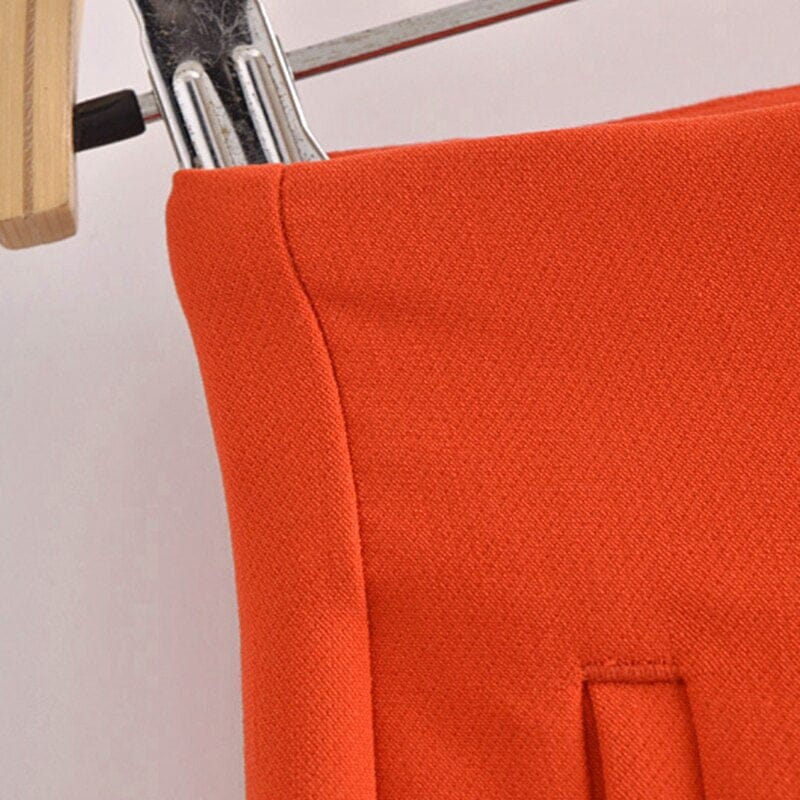 Pantalon Taille Haute à Poches et Boutons pour le Bureau et les sorties Dame