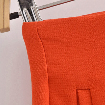 Pantalon Taille Haute à Poches et Boutons pour le Bureau et les sorties Dame