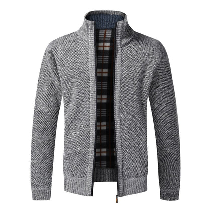 Gilet Automne Hiver Cardigan chaud Sweaters à fermeture éclair Jackets Mens