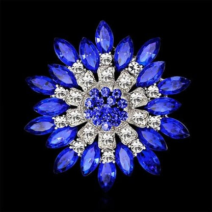 Broche Fleur en Crystal 9 Couleurs pour femmes