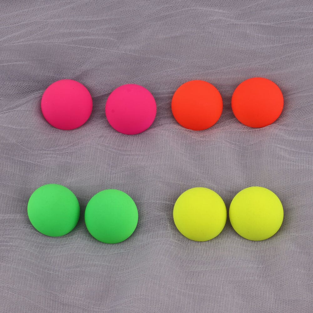 Boucles d'oreilles géométrique néon rond triangle ou carré en acrylique coloré