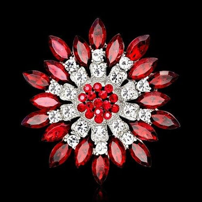 Broche Fleur en Crystal 9 Couleurs pour femmes