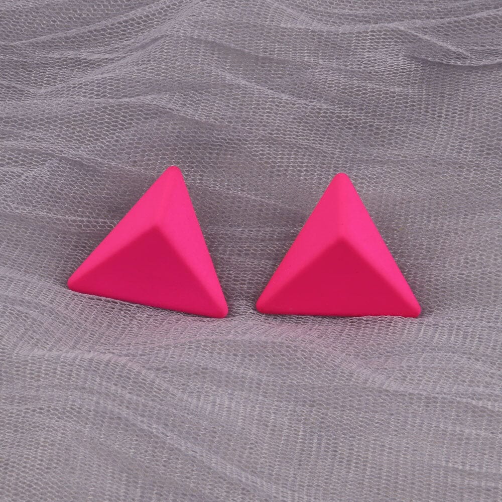 Boucles d'oreilles géométrique néon rond triangle ou carré en acrylique coloré