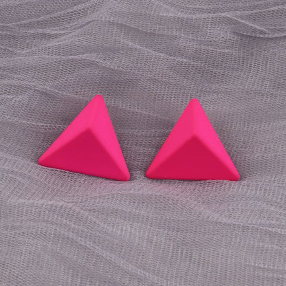 Boucles d'oreilles géométrique néon rond triangle ou carré en acrylique coloré