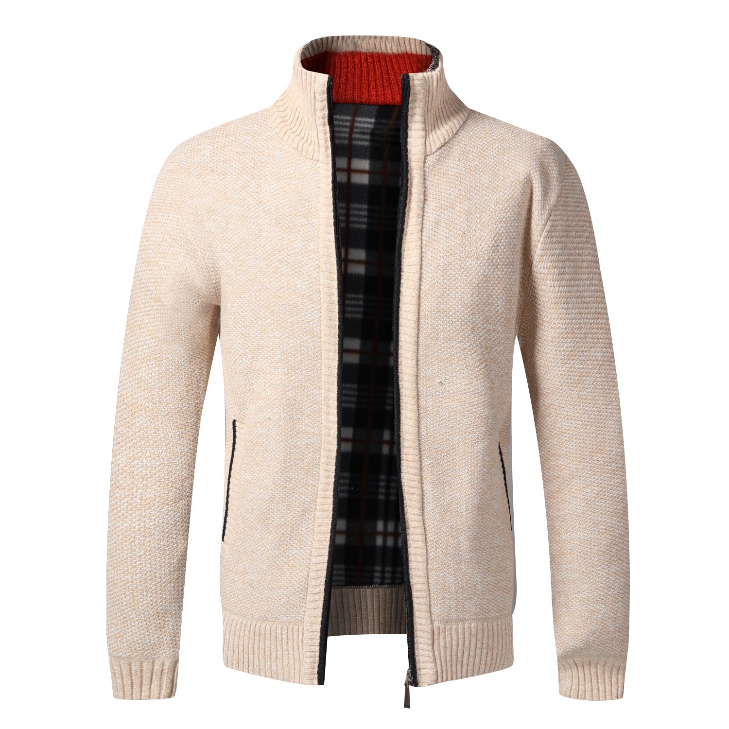Gilet Automne Hiver Cardigan chaud Sweaters à fermeture éclair Jackets Mens