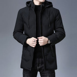 Parka Homme veste chaude d'hiver et épaisse d'hiver avec capuche coupe-vent Top qualité style décontracté  manteau coupe-vent
