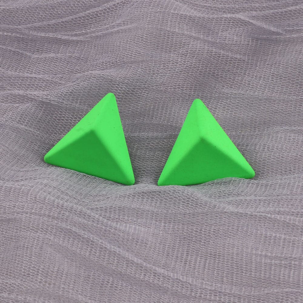 Boucles d'oreilles géométrique néon rond triangle ou carré en acrylique coloré