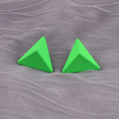 Boucles d'oreilles géométrique néon rond triangle ou carré en acrylique coloré