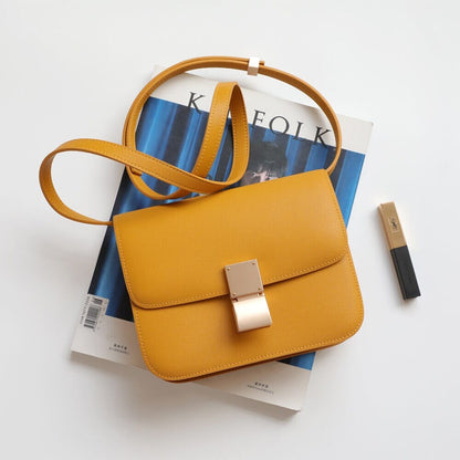 Sac en cuir véritable coloré à bandoulière de haute qualité sac créateur