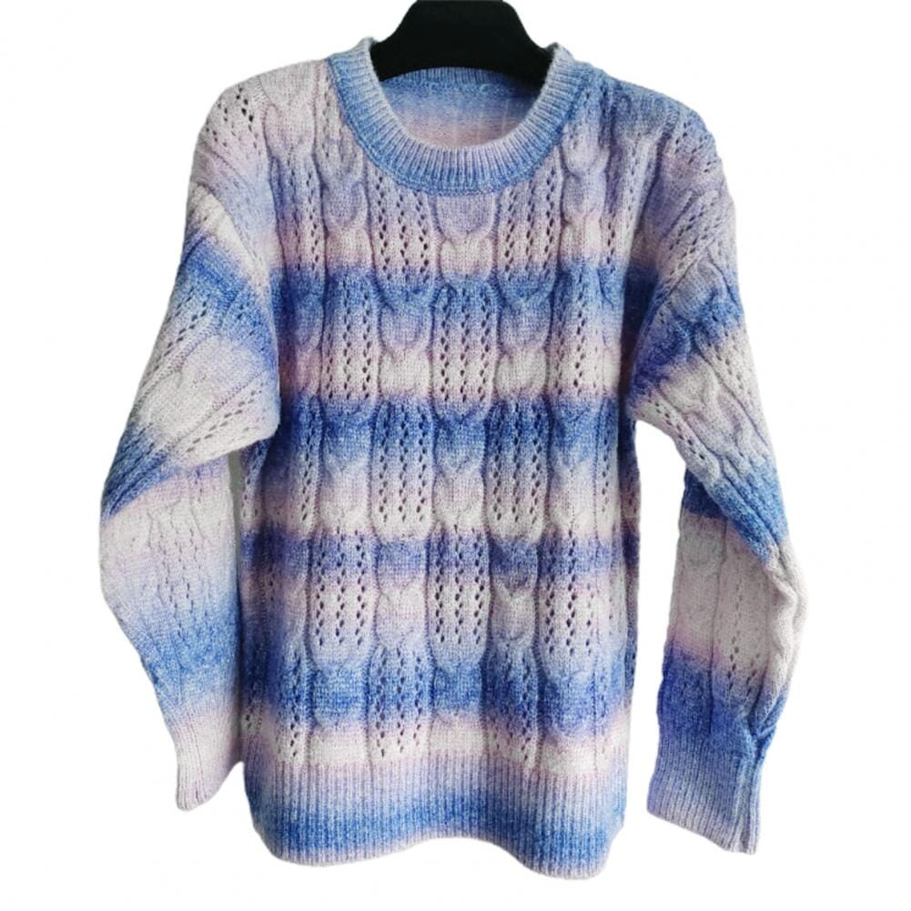 Pull arc en ciel tricoté