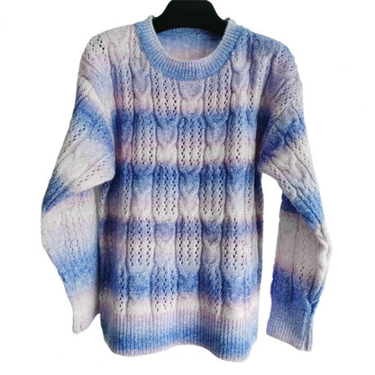 Pull arc en ciel tricoté