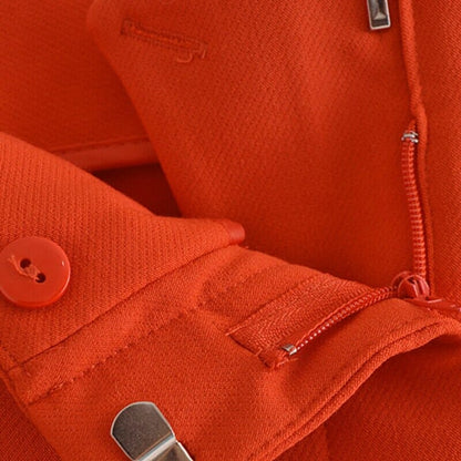 Pantalon Taille Haute à Poches et Boutons pour le Bureau et les sorties Dame