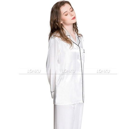 Ensemble de pyjama en satin de soie pour femme Vêtements de nuit  XS S M L XL 2XL 3XL