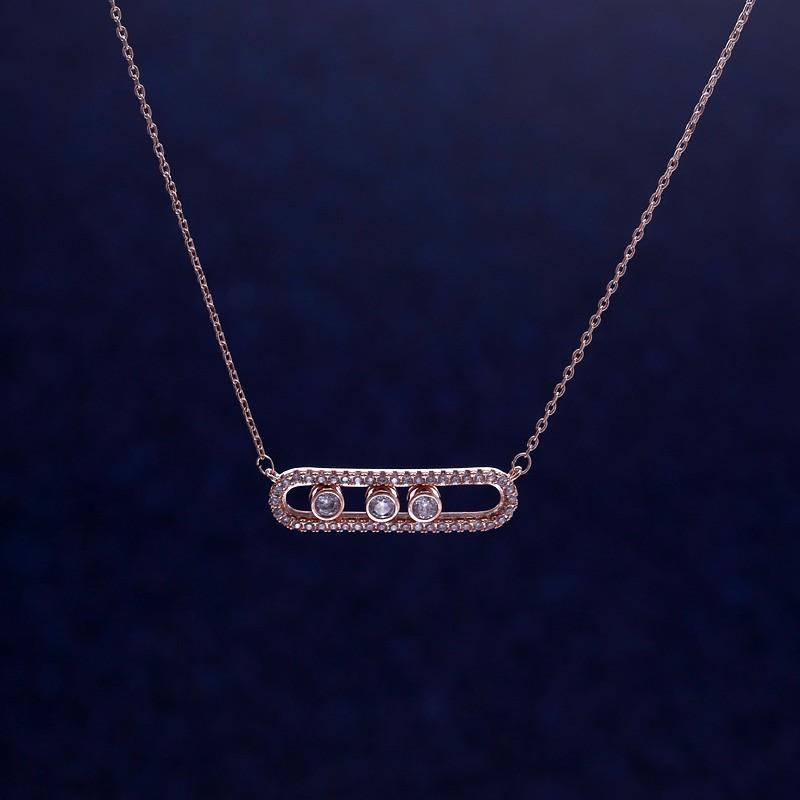 collier d'énergie mode luxe pendentif blanc pierre qui bougent