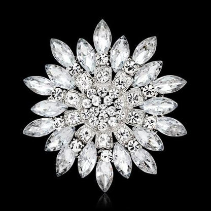 Broche Fleur en Crystal 9 Couleurs pour femmes