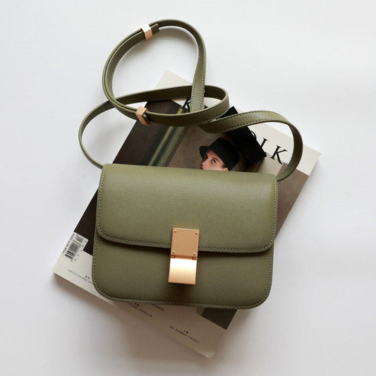 Sac en cuir véritable coloré à bandoulière de haute qualité sac créateur