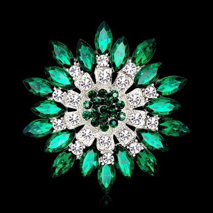 Broche Fleur en Crystal 9 Couleurs pour femmes