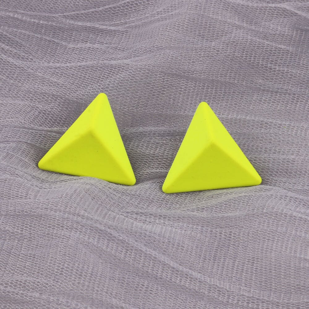 Boucles d'oreilles géométrique néon rond triangle ou carré en acrylique coloré