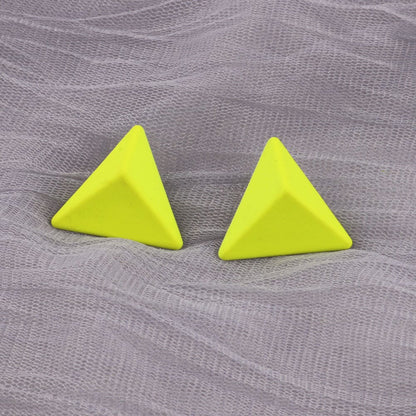 Boucles d'oreilles géométrique néon rond triangle ou carré en acrylique coloré