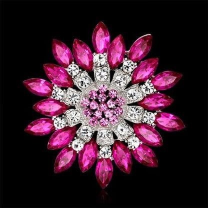 Broche Fleur en Crystal 9 Couleurs pour femmes