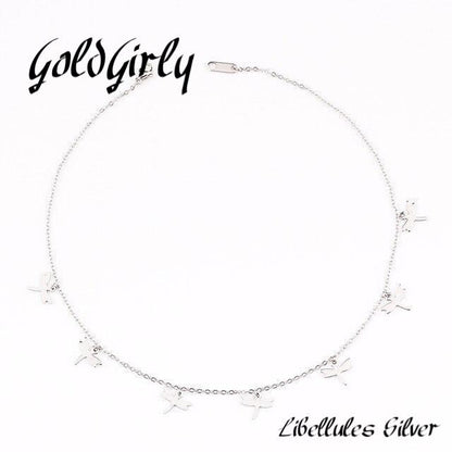 Collier tour du cou en acier inoxydable doré ou silver -rond-étoile-pendentifs Femme chaîne bijoux cadeau