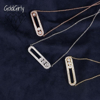 collier d'énergie mode luxe pendentif blanc pierre qui bougent