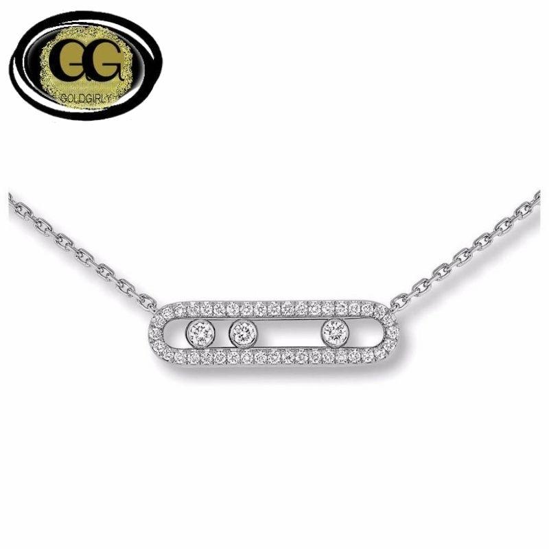 collier d'énergie mode luxe pendentif blanc pierre qui bougent