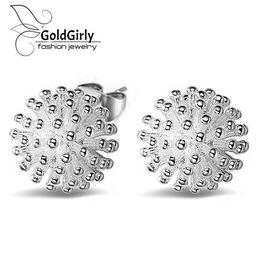 Boucles D'oreilles EN ARGENT Sterling 925 Forme Géométrique Fine Bijoux Mode Bijoux pour Femmes