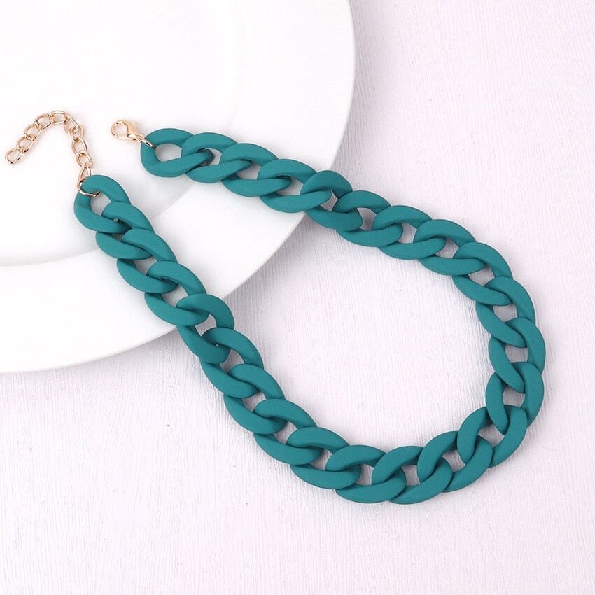 Collier de Chaînes Choker ras du cou Mode colorée en acrylique