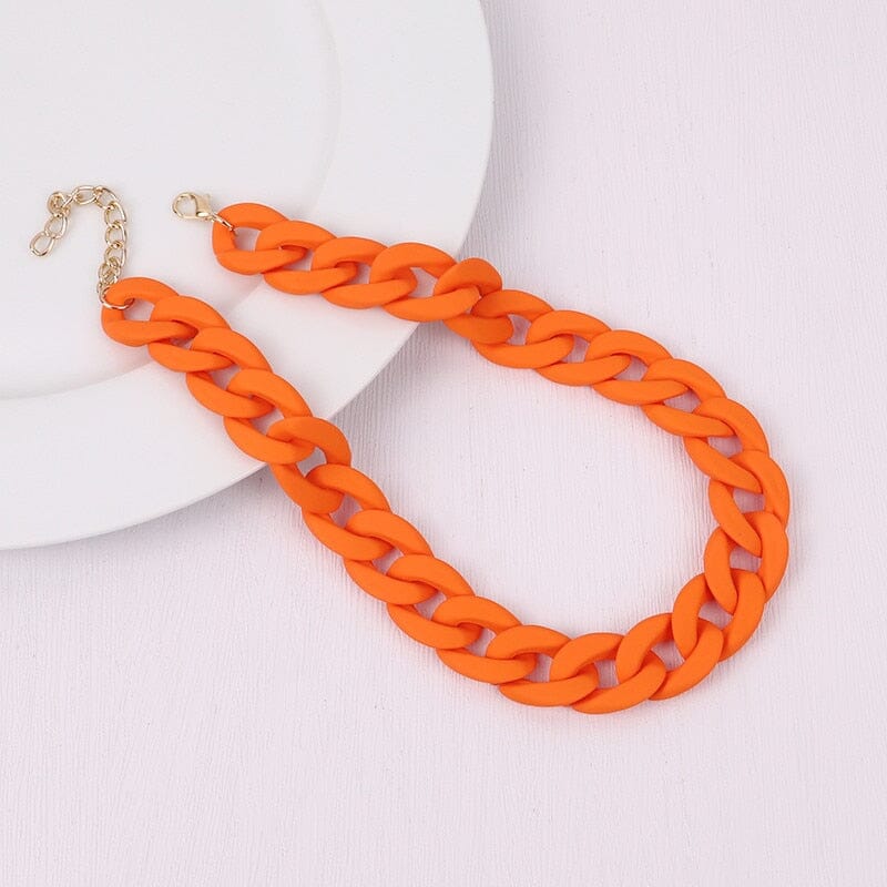 Collier de Chaînes Choker ras du cou Mode colorée en acrylique
