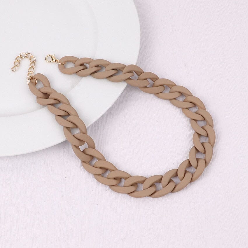 Collier de Chaînes Choker ras du cou Mode colorée en acrylique