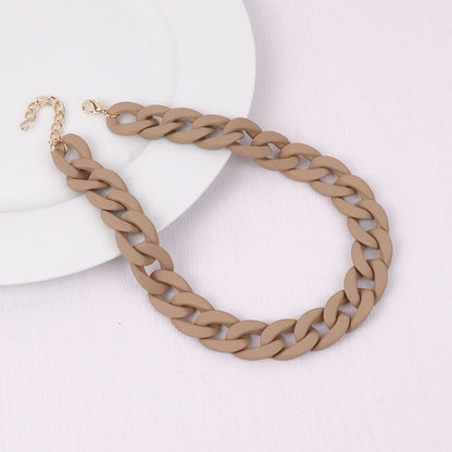 Collier de Chaînes Choker ras du cou Mode colorée en acrylique