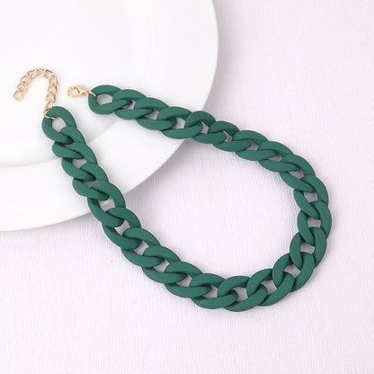 Collier de Chaînes Choker ras du cou Mode colorée en acrylique