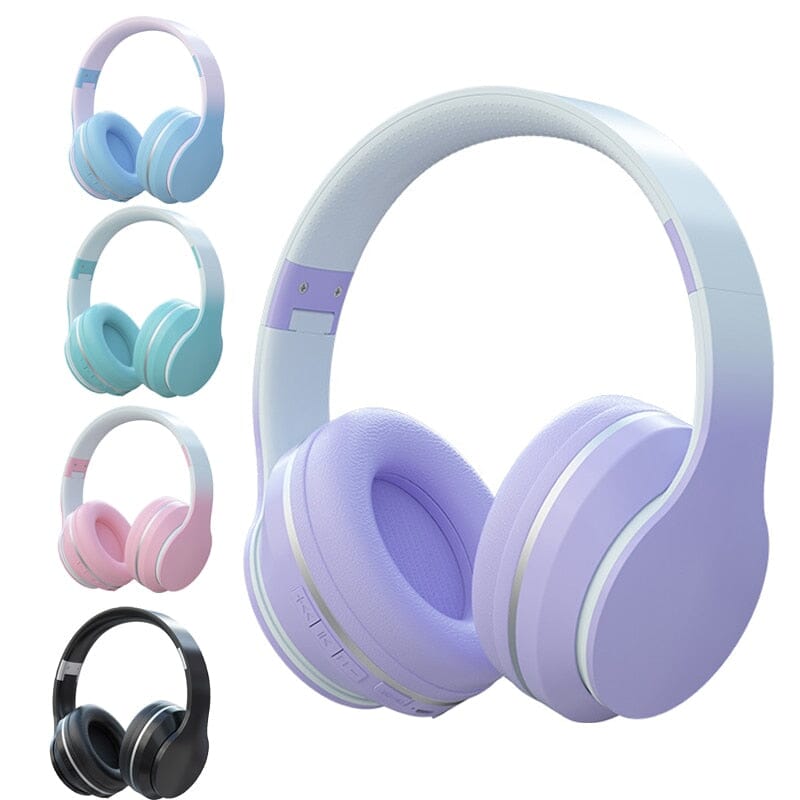 Casque Audio - Écouteurs Bluetooth sans fil, couleurs pastels, stéréo, pour le Sport, la musique, avec Microphone, Hifi, basse, Anti-bruit, pour jeu et podcast