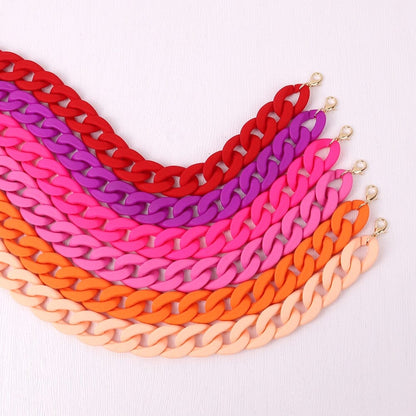 Collier de Chaînes Choker ras du cou Mode colorée en acrylique
