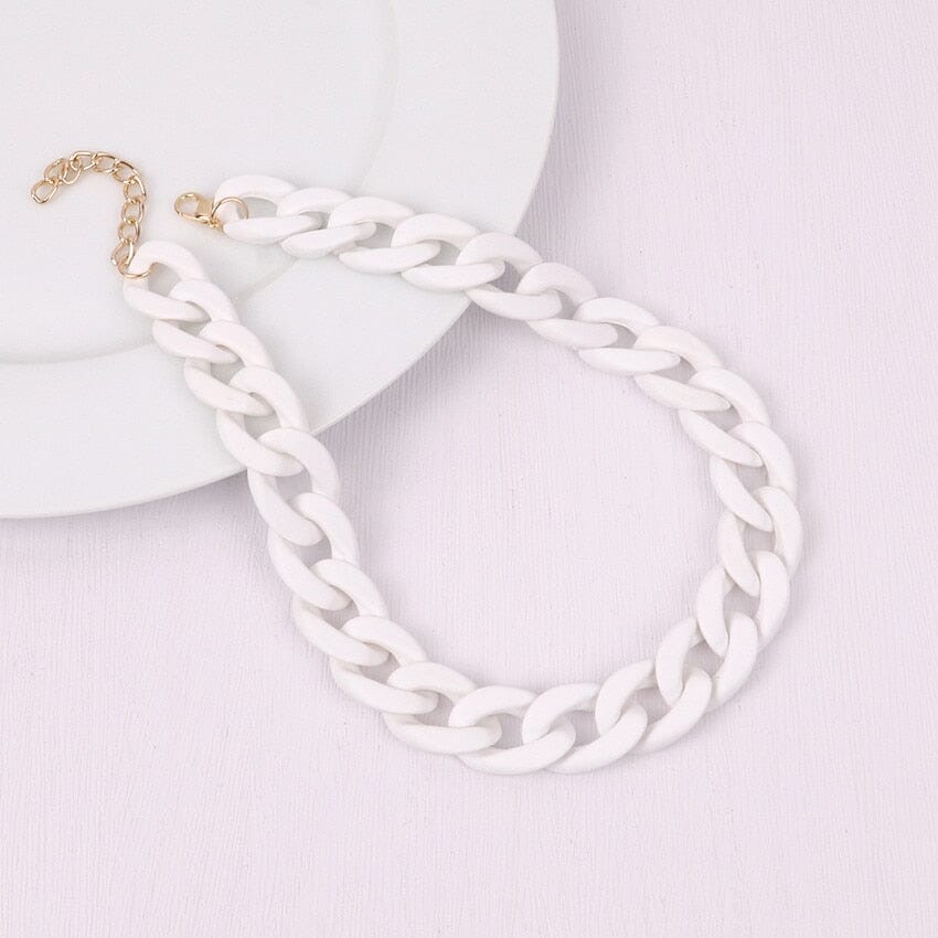 Collier de Chaînes Choker ras du cou Mode colorée en acrylique
