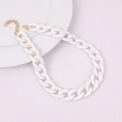 Collier de Chaînes Choker ras du cou Mode colorée en acrylique