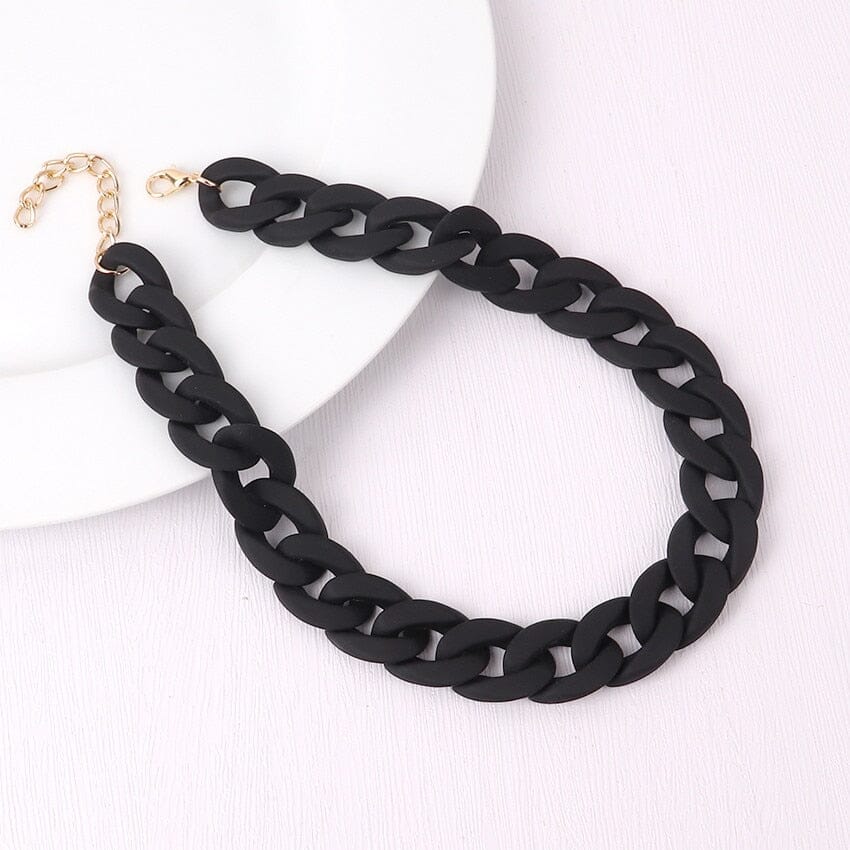 Collier de Chaînes Choker ras du cou Mode colorée en acrylique