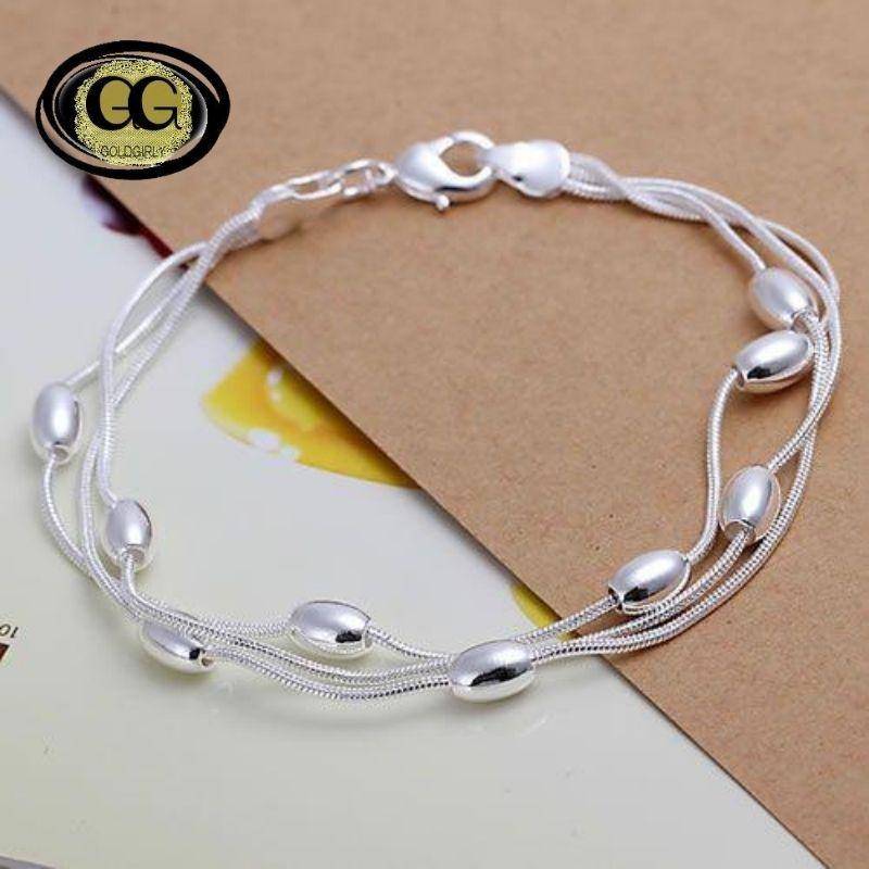 Bracelet en argent 925, bijoux Mode Three Ball Gloss