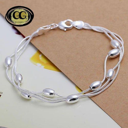 Bracelet en argent 925, bijoux Mode Three Ball Gloss