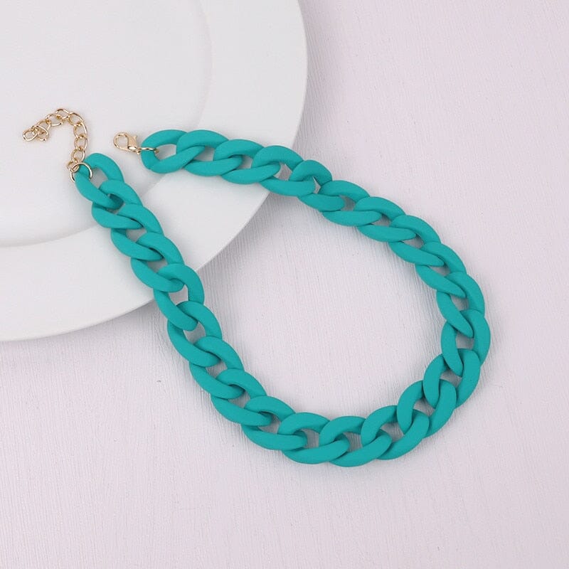 Collier de Chaînes Choker ras du cou Mode colorée en acrylique