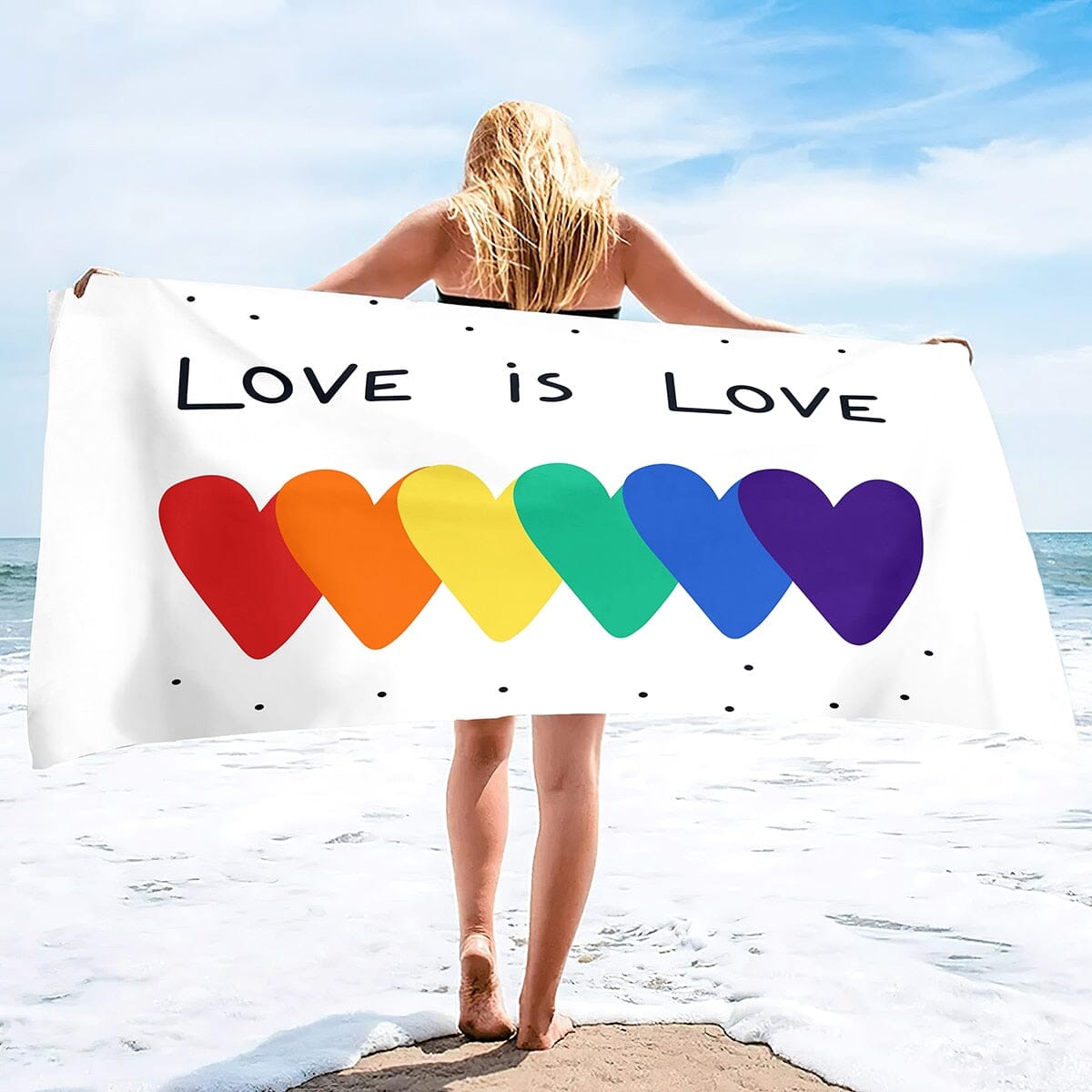 Serviette de plage Arc en ciel Colors-Road- taille XL