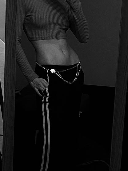 Ceinture pour femme taille ajustable en métal doré ou argenté  maillons de chaîne