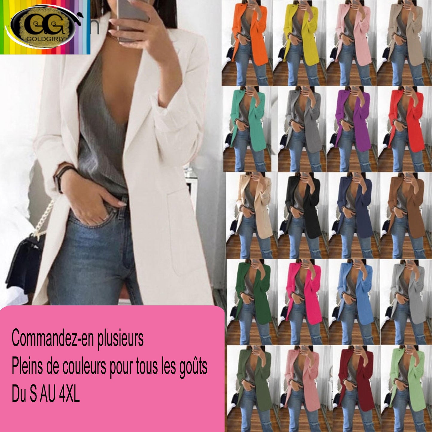 Veste longue Women's Oversize Décontractée