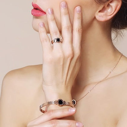 Bague acier & titane couleur or rose tendance et noir /style classique unisexe, taille 5 à 10 dispo