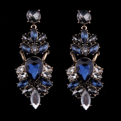 Boucles d'oreilles en perles de couleurs mode luxueuse-gemmes